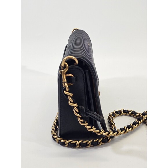 Coach Dinky 1941 Black Leather Quilted Rivets Studded Crossbody Purse Bag EUC - Picture 4 of 12